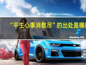 “平生心事消散尽”的出处是哪里