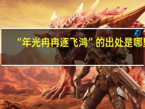 “年光冉冉逐飞鸿”的出处是哪里