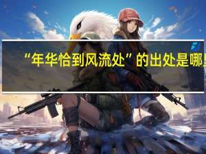 “年华恰到风流处”的出处是哪里