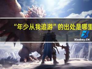 “年少从我追游”的出处是哪里