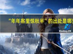 “年年客里惊秋半”的出处是哪里