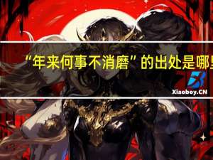 “年来何事不消磨”的出处是哪里