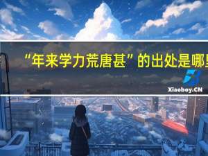 “年来学力荒唐甚”的出处是哪里