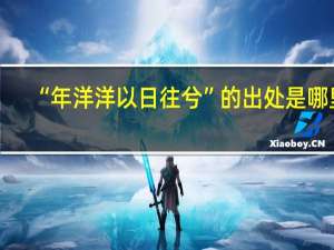 “年洋洋以日往兮”的出处是哪里