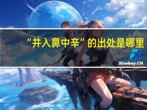 “并入鼻中辛”的出处是哪里