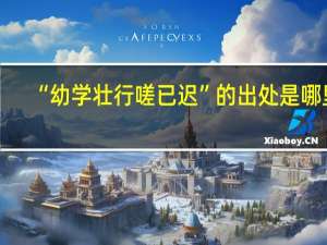 “幼学壮行嗟已迟”的出处是哪里