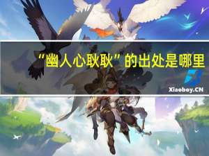 “幽人心耿耿”的出处是哪里