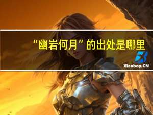 “幽岩何月”的出处是哪里