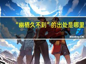 “幽栖久不到”的出处是哪里