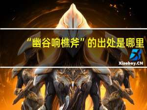 “幽谷响樵斧”的出处是哪里