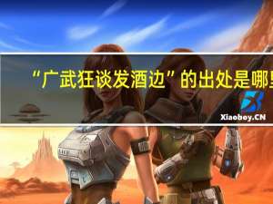 “广武狂谈发酒边”的出处是哪里