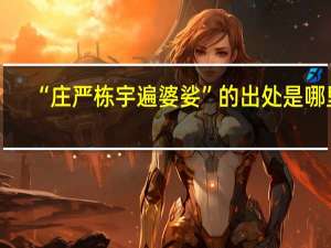 “庄严栋宇遍婆娑”的出处是哪里