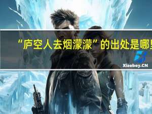 “庐空人去烟濛濛”的出处是哪里