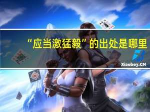 “应当激猛毅”的出处是哪里
