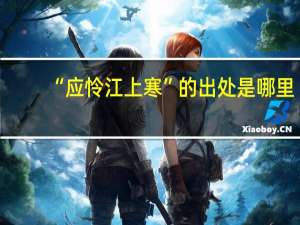 “应怜江上寒”的出处是哪里
