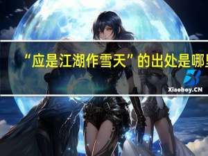 “应是江湖作雪天”的出处是哪里