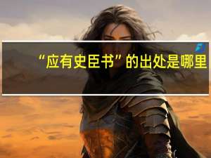 “应有史臣书”的出处是哪里
