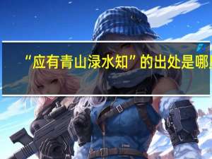 “应有青山渌水知”的出处是哪里