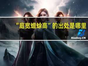 “庭宽蟾蜍高”的出处是哪里
