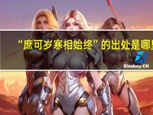 “庶可岁寒相始终”的出处是哪里