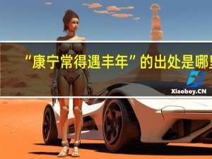 “康宁常得遇丰年”的出处是哪里