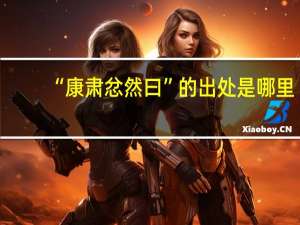 “康肃忿然曰”的出处是哪里