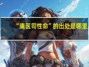 “庸医司性命”的出处是哪里