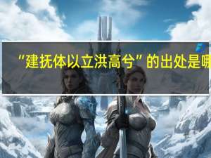 “建抚体以立洪高兮”的出处是哪里