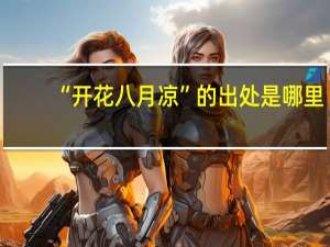 “开花八月凉”的出处是哪里