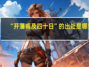 “开藩甫及四十日”的出处是哪里