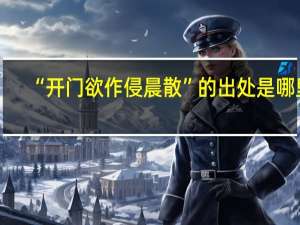 “开门欲作侵晨散”的出处是哪里