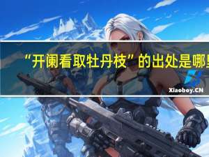 “开阑看取牡丹枝”的出处是哪里