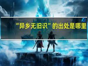 “异乡无旧识”的出处是哪里