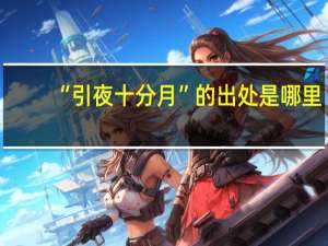 “引夜十分月”的出处是哪里