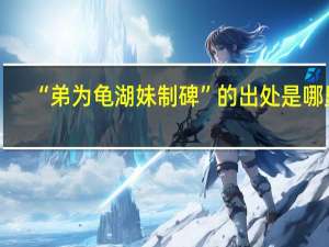 “弟为龟湖妹制碑”的出处是哪里