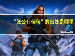 “张公有佳句”的出处是哪里