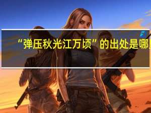 “弹压秋光江万顷”的出处是哪里