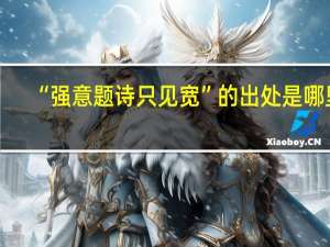 “强意题诗只见宽”的出处是哪里