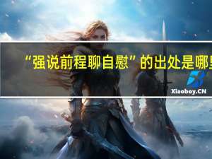 “强说前程聊自慰”的出处是哪里