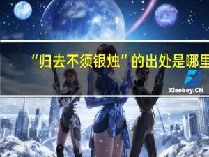 “归去不须银烛”的出处是哪里