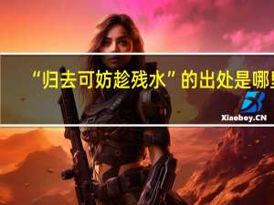 “归去可妨趁残水”的出处是哪里