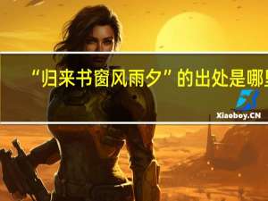“归来书窗风雨夕”的出处是哪里