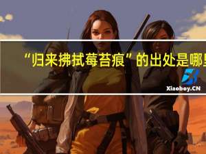 “归来拂拭莓苔痕”的出处是哪里