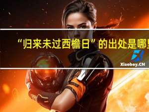 “归来未过西檐日”的出处是哪里