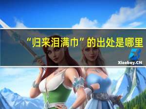 “归来泪满巾”的出处是哪里