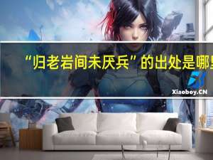 “归老岩间未厌兵”的出处是哪里