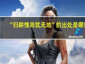 “归耕愧我犹无地”的出处是哪里