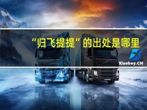 “归飞提提”的出处是哪里