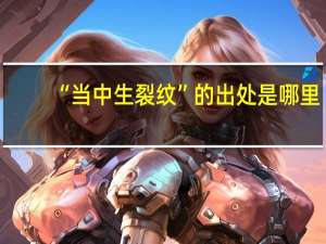 “当中生裂纹”的出处是哪里