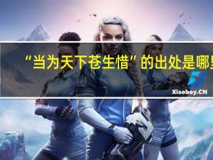 “当为天下苍生惜”的出处是哪里